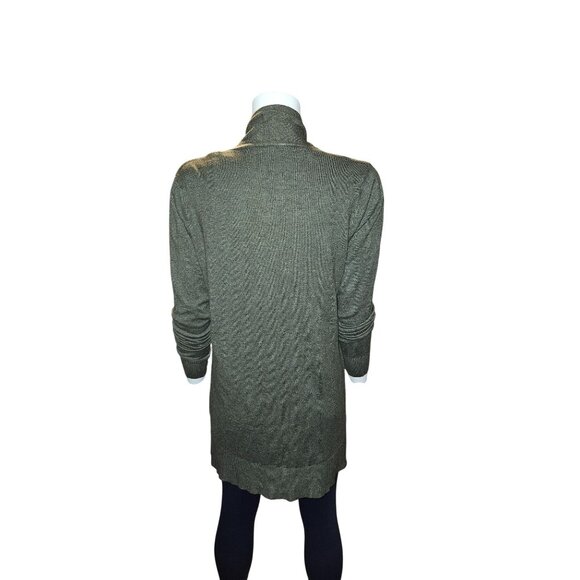 Pink Clover Open Front Cardigan Sweater With Pockets Women Medium Olive Green - Picture 3 of 7